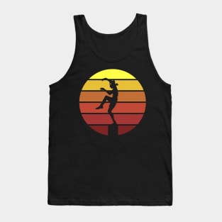 Vintage Crane Kick Karate Kid Silhoutte Tank Top